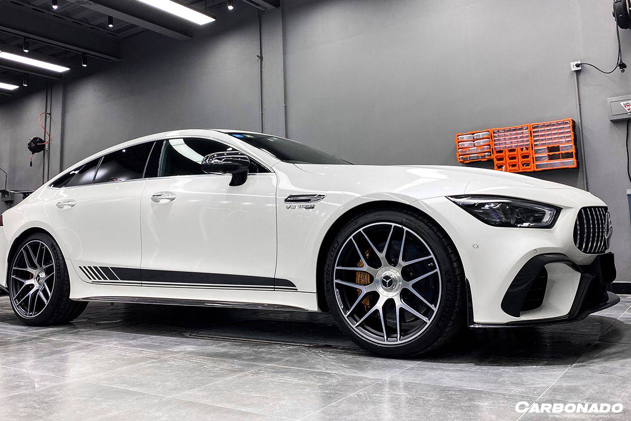 2019-2023 Mercedes Benz AMG GT63/S 4Door Coupe X290 OEM Style Carbon Fiber Side Skirts - Carbonado Aero