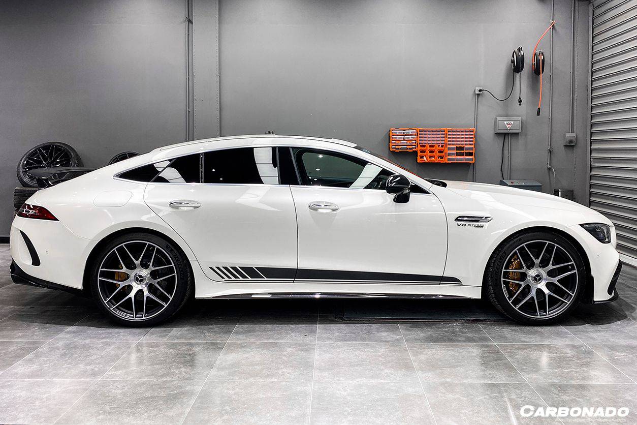 2019-2023 Mercedes Benz AMG GT63/S 4Door Coupe X290 OEM Style Carbon Fiber Side Skirts - Carbonado Aero
