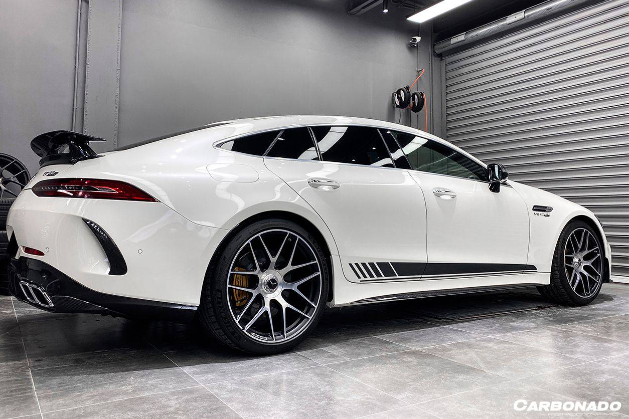 2019-2023 Mercedes Benz AMG GT63 S 4Door Coupe X290 OEM Style Carbon Fiber Side Skirts - Carbonado