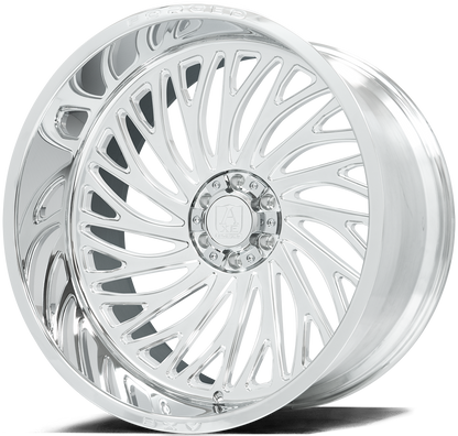 AXE WHEELS AF10 Forged (left) FULLY POLISHED 24x12 ET-44 8x165 (Square Set of 4)