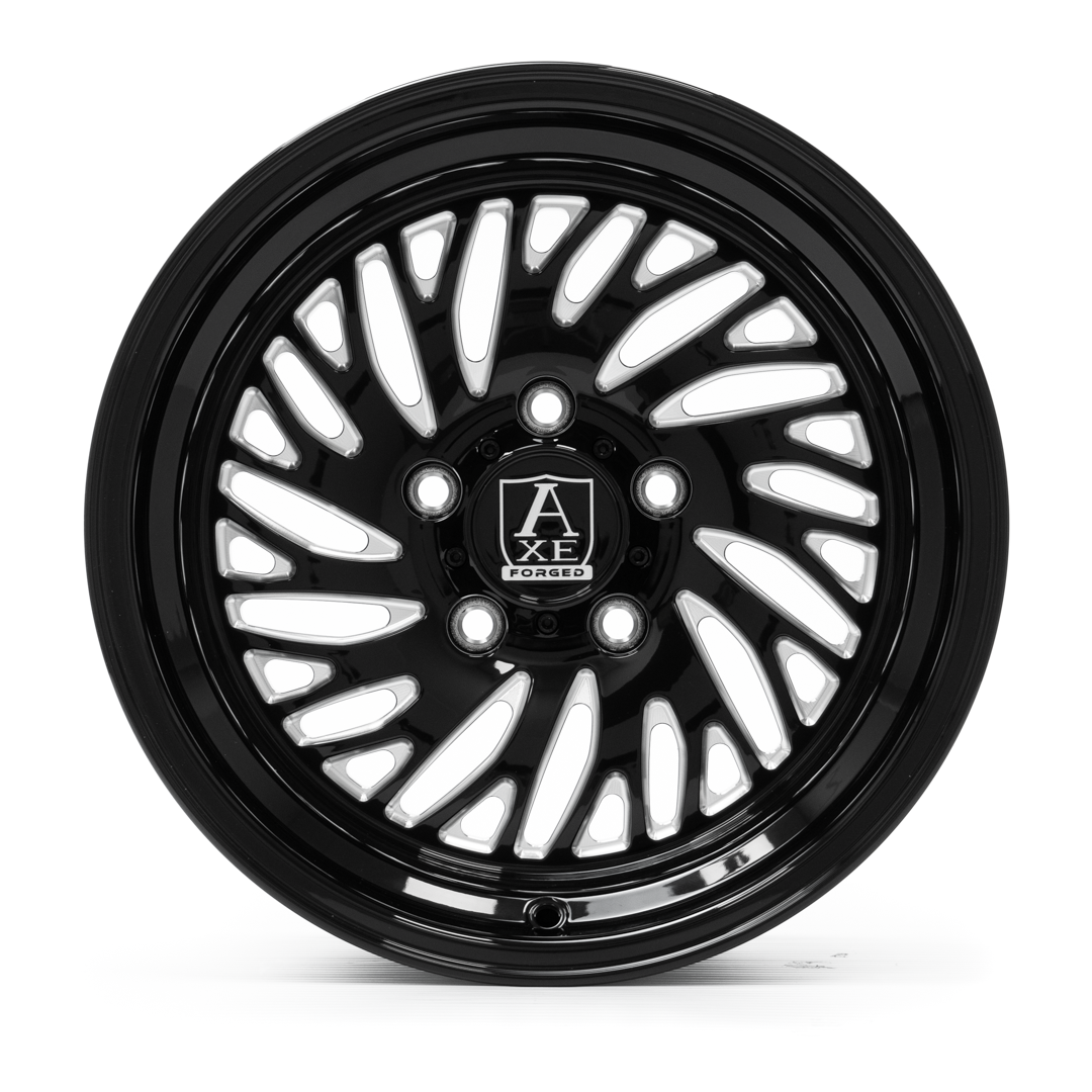 AXE WHEELS AF10 UTV (left) GLOSS BLACK MILLED 15x10 ET0 5x114 (Square Set of 4)