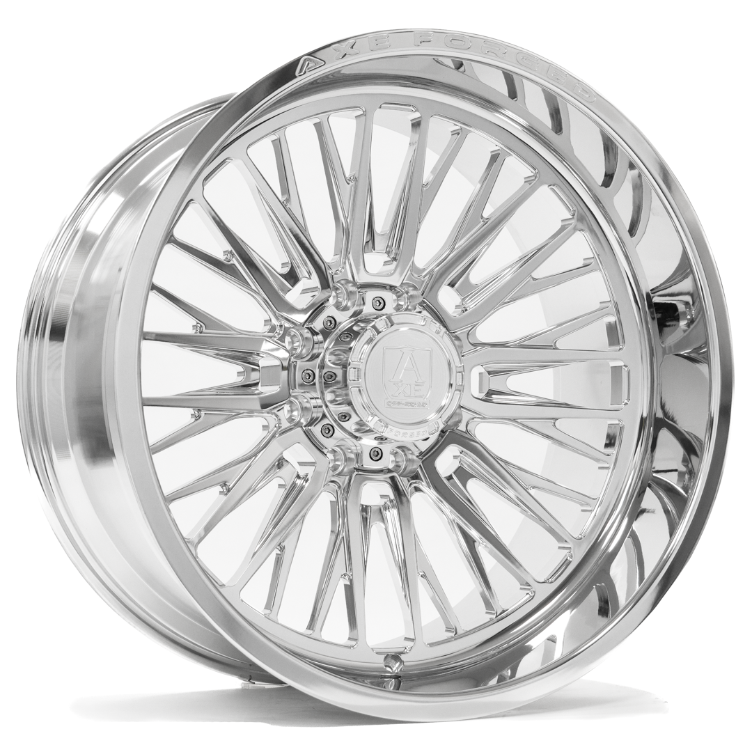 AXE WHEELS AF14 Lex Forged FULLY POLISHED 24x12 ET-44 8x180 (Square Set of 4)