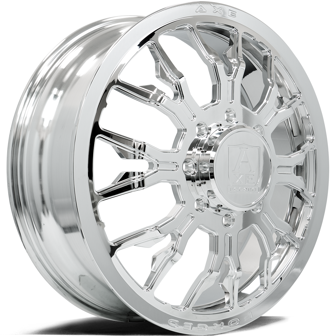 AXE WHEELS AF6 DUALLY (front) FULLY POLISHED 22x8.25 ET-146,+168 8x210 (Square Set of 4)