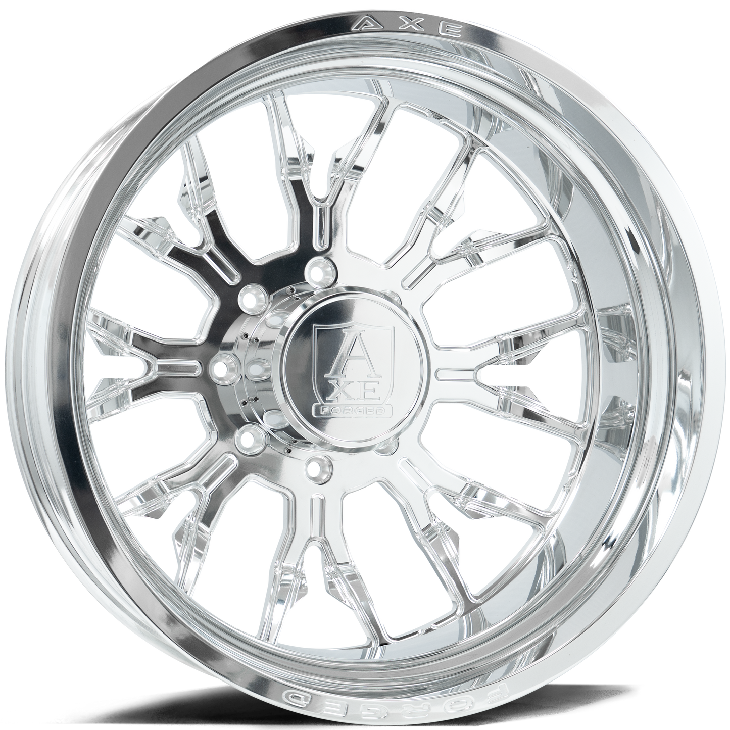 AXE WHEELS AF6 DUALLY (inner) FULLY POLISHED 24x8.25 ET-146,+168 8x210 (Square Set of 4)