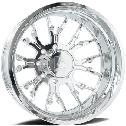 AXE WHEELS AF6 DUALLY (front) FULLY POLISHED 22x8.25 ET-146,+168 8x210 (Square Set of 4)