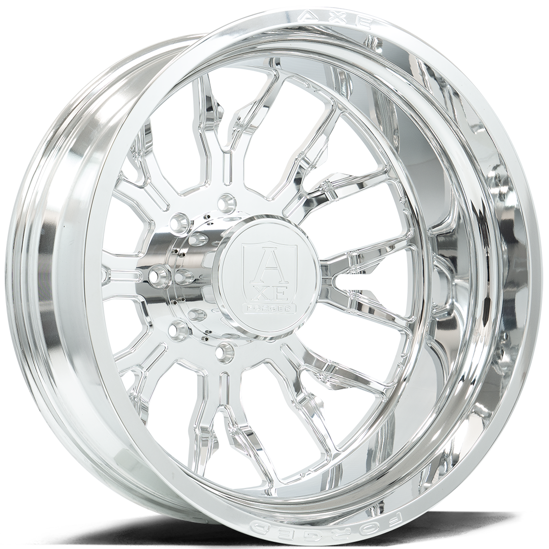 AXE WHEELS AF6 DUALLY (front) FULLY POLISHED 22x8.25 ET-146,+168 8x210 (Square Set of 4)