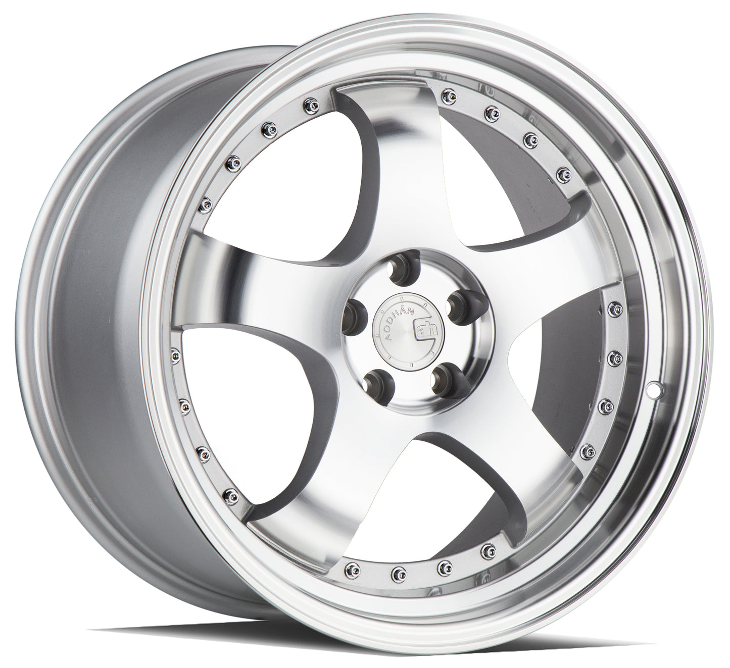 Aodhan AH03 Silver w/Machined Face - 19x9.5 +22 5x114.3 (Square Set of 4)
