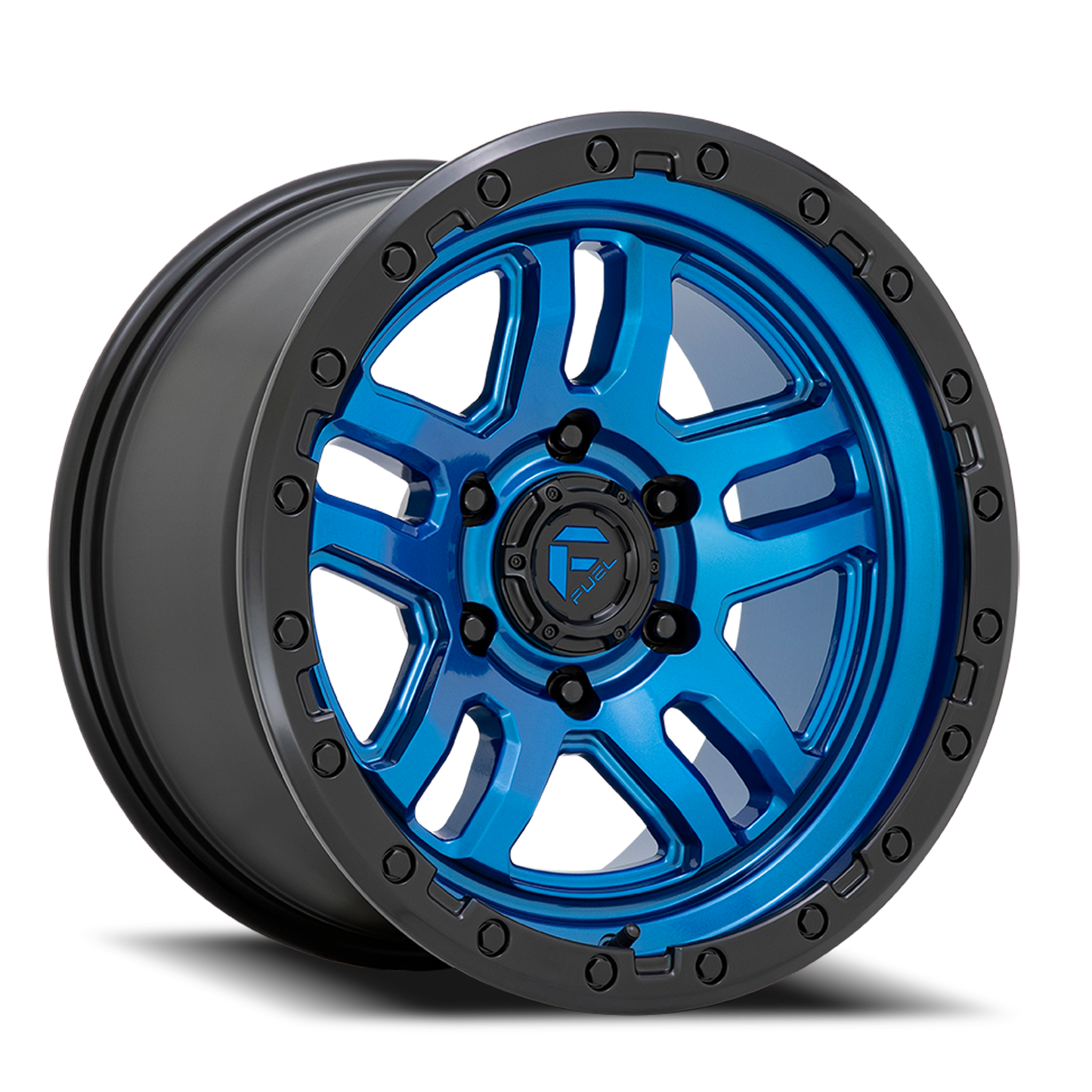 Fuel Off-Road AMMO D790 17x9 -12 6x139.7mm 106.1mm Blue Black Lip