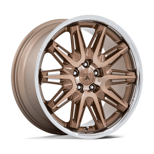 Asanti AB047 Imperator – 22x10.5 5x120 Bronze Machined W/ Stainless Steel Lip (Square Set of 4)