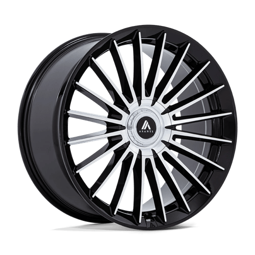 Asanti AB048 Viceroy – 20x10.5 5x115 / 5x120 Gloss Black Machined (Square Set of 4)