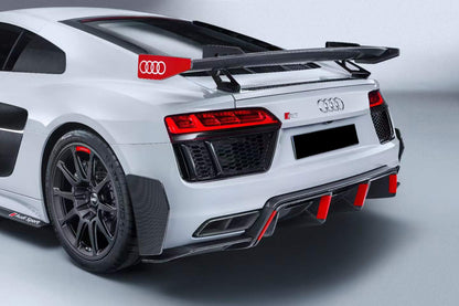 2016-2025 Audi R8 GEN2 Coupe ONLY GT Style DRY Carbon Fiber Trunk Wing with Base and Aluminum Legs