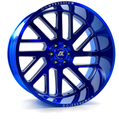AXE WHEELS AX2.7 BLUE 22x12 ET-44 8x165 (Square Set of 4)