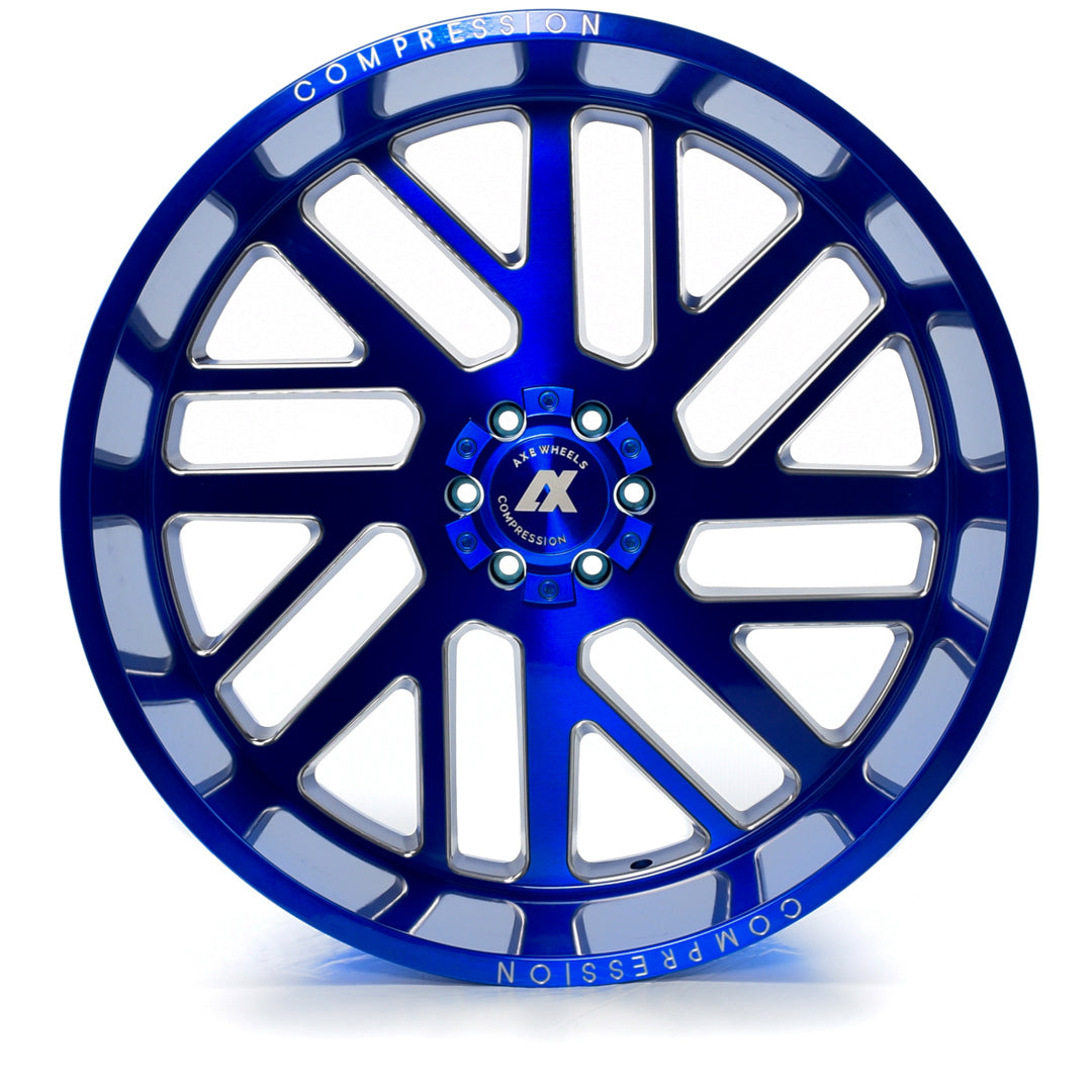 AXE WHEELS AX2.7 BLUE 22x12 ET-44 8x165 (Square Set of 4)
