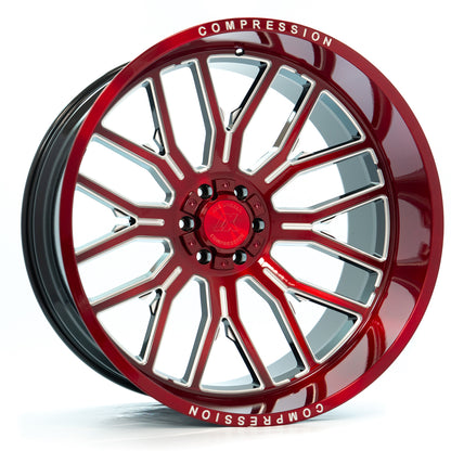 AXE WHEELS AX6.2 RED 22x12 ET-44 8x165 (Square Set of 4)