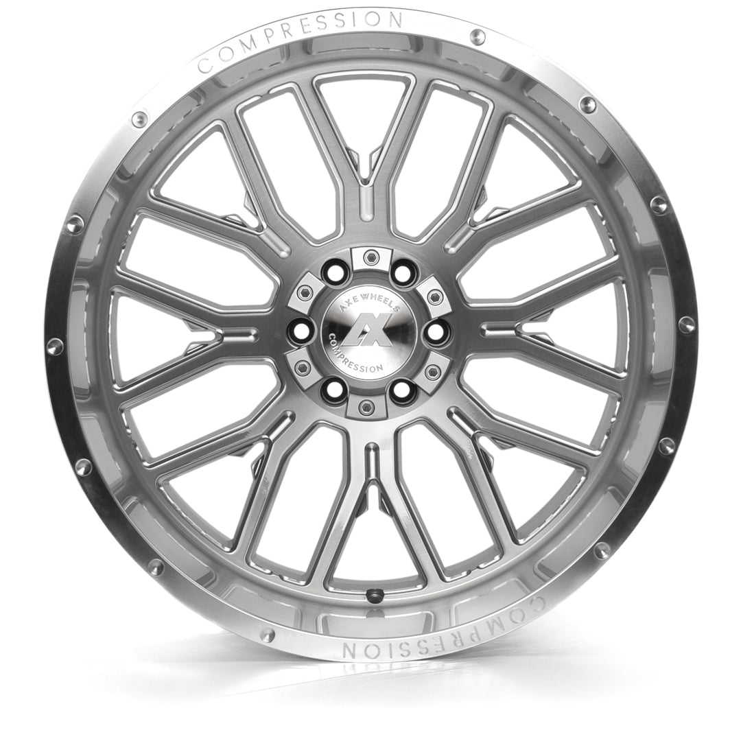 AXE WHEELS AX6.1 SILVER 24x12 ET-44 8x165 (Square Set of 4)