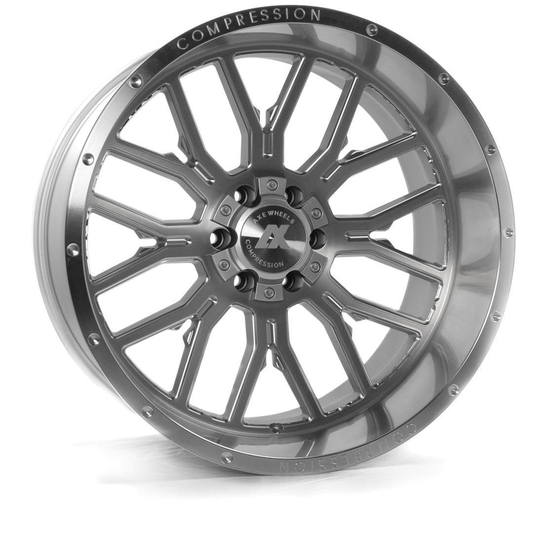 AXE WHEELS AX6.1 SILVER 24x12 ET-44 8x165 (Square Set of 4)
