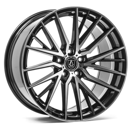 AXE WHEELS EX40 BLACK AND POLISHED FACE 20x10 ET40 5x110 (Square Set of 4)