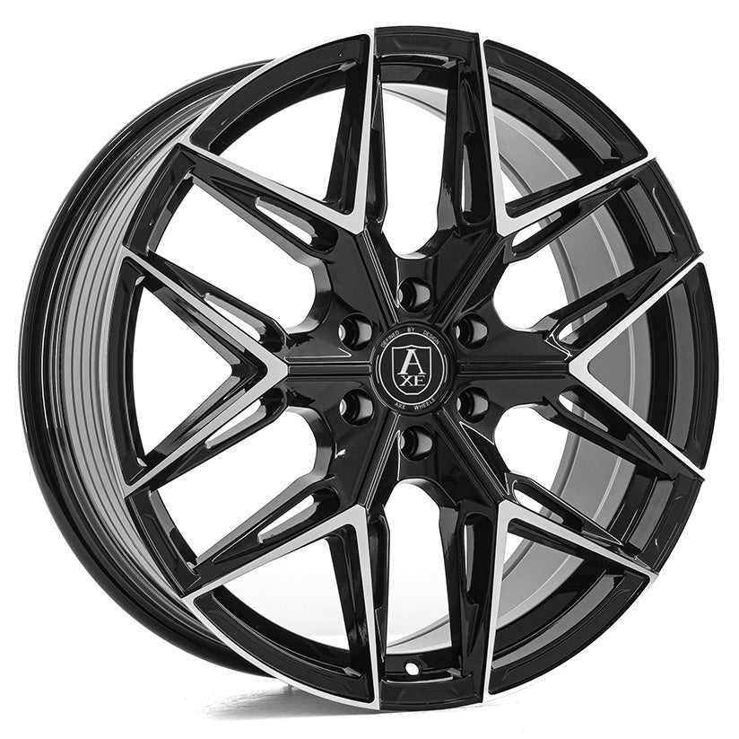 AXE WHEELS HYPE GLOSS BLACK MILLED 20x8.5 ET45 6x130 (Square Set of 4)