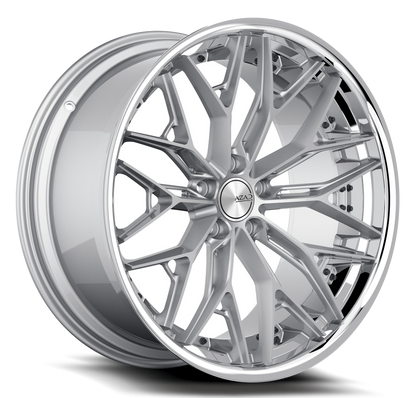 22" Azad AZ SLS1.0 Brushed Silver 5x114.3 ( Square Setup ) ( Set of 4 )