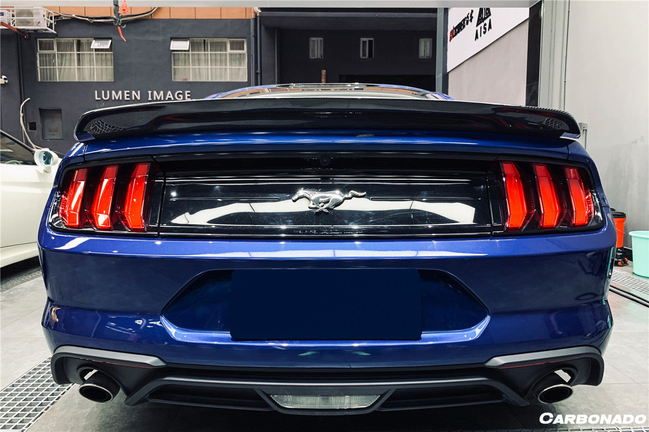 2014-2022 Ford Mustang BM Style Carbon Fiber Trunk Spoiler - Carbonado