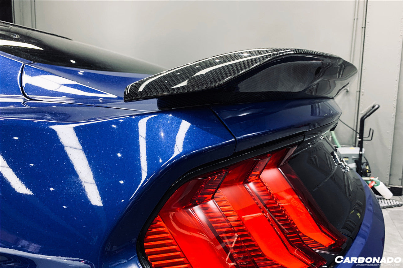 2014-2022 Ford Mustang BM Style Carbon Fiber Trunk Spoiler - Carbonado
