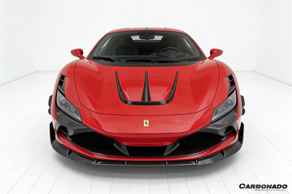 2019-2024 Ferrari F8 MSY Style Autoclave Carbon Fiber Front Bumper Vents