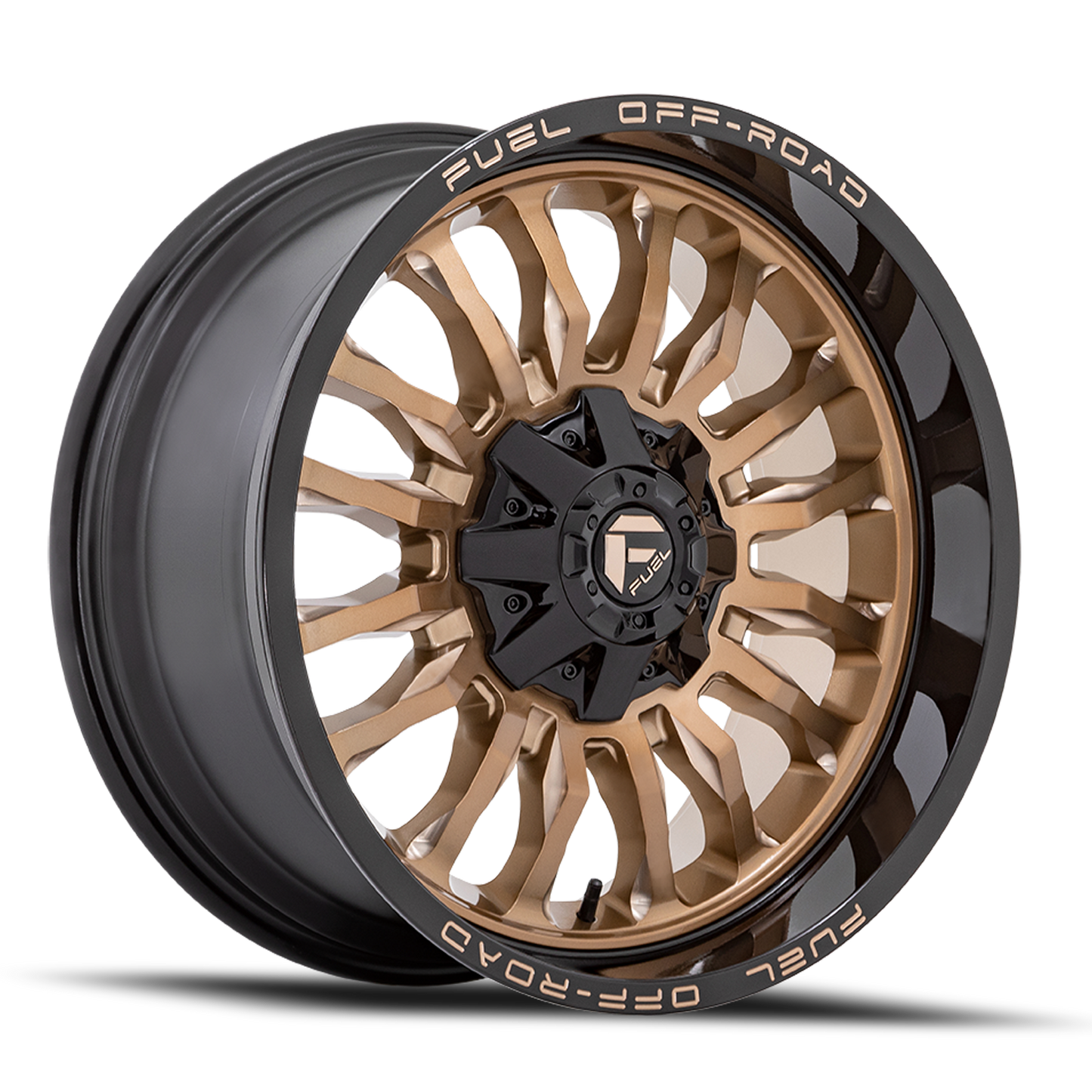 Fuel Off-Road Arc D797 20x9 +1 8x180mm 124.2mm Platinum Bronze Black Lip