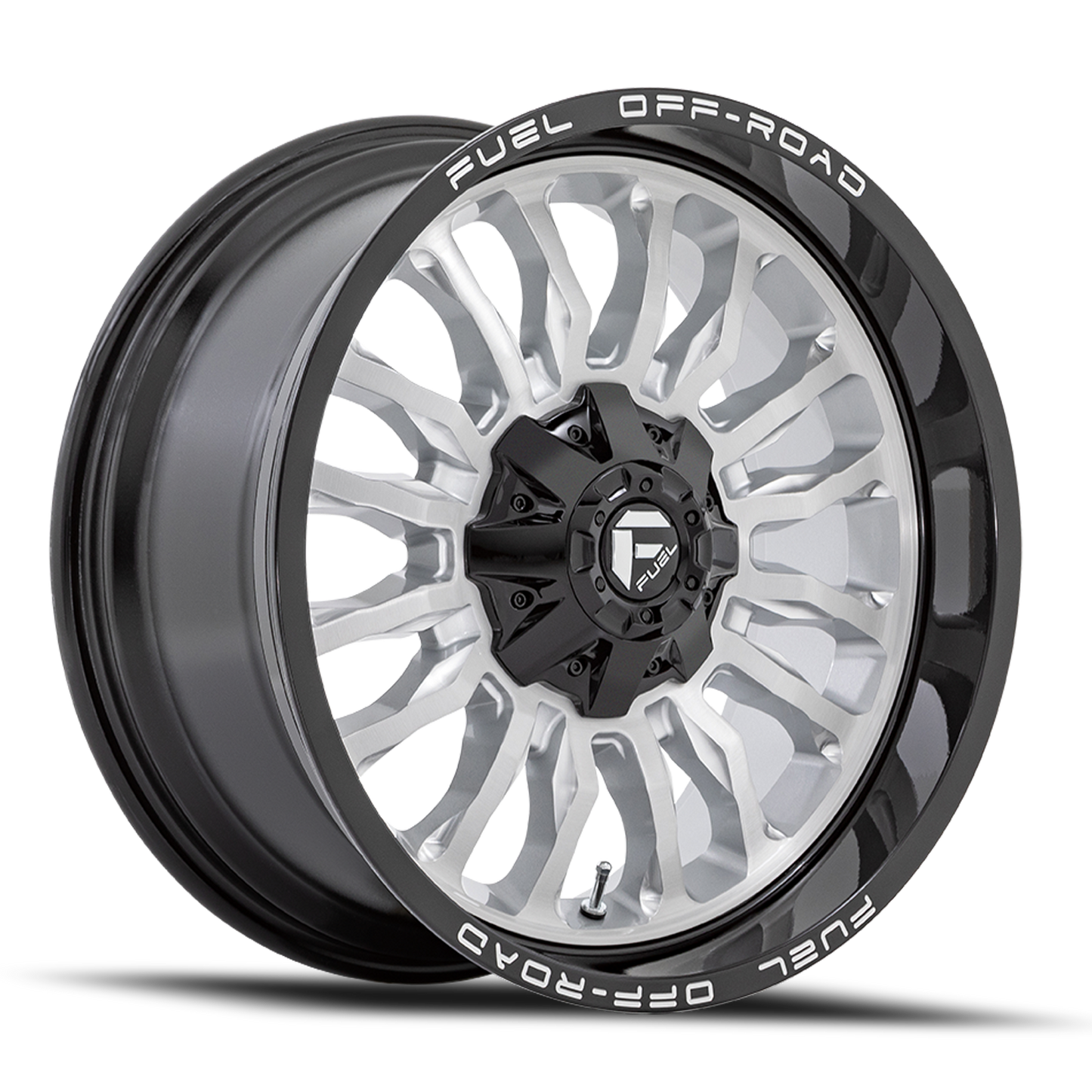 Fuel Off-Road Arc D798 22x12 -44 5x114.3/5x127mm 78.1mm Silver Brushed Face-Milled Black Lip