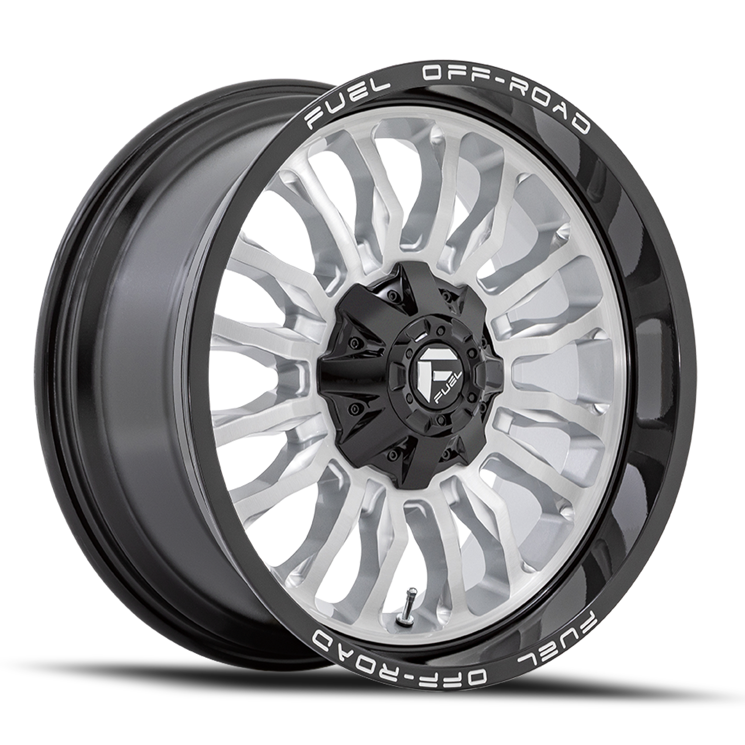 Fuel Off-Road Arc D798 22x12 -44 5x114.3/5x127mm 78.1mm Silver Brushed Face-Milled Black Lip