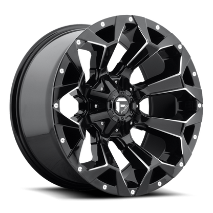 Fuel Off-Road Assault D576 20x9 +1 8x180mm 124.3mm Gloss Black Milled