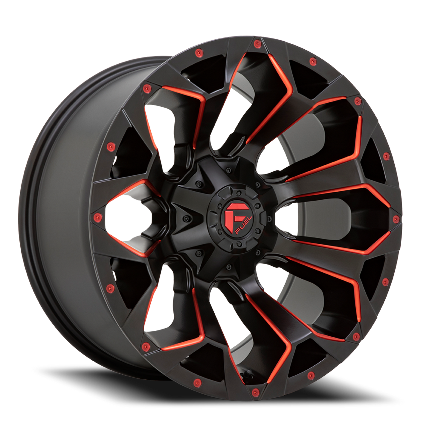 Fuel Off-Road Assault D787 17x8.5 +14 5x114.3/5x127mm 78.1mm Matte Black Milled-Red Tint