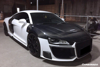 2006-2015 Audi R8 Coupe & Spyder P Style Carbon Fiber Hood - Carbonado