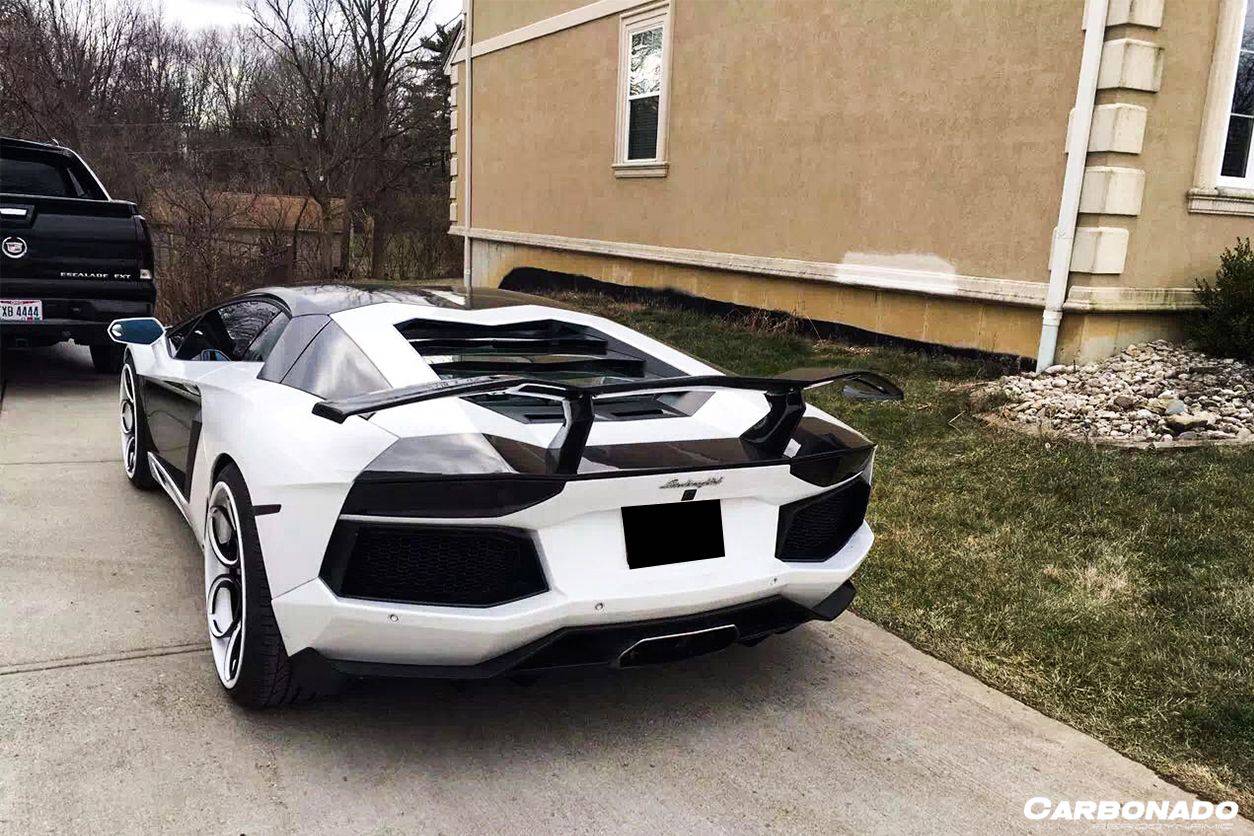 2011-2021 Lamborghini Aventador LP700 LP740 Coupe/Roadster DC Style Carbon Fiber Trunck Spolier - Carbonado Aero