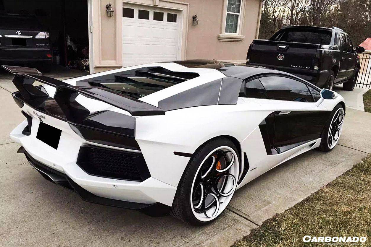 2011-2021 Lamborghini Aventador LP700 LP740 Coupe/Roadster DC Style Carbon Fiber Trunck Spolier - Carbonado Aero