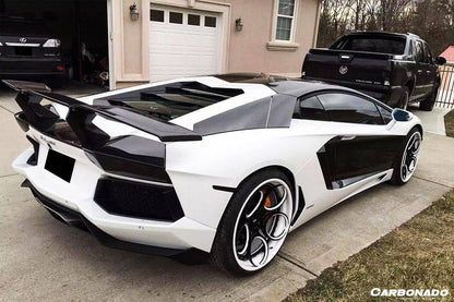 2011-2021 Lamborghini Aventador LP700 LP740 Coupe/Roadster DC Style Carbon Fiber Trunck Spolier - Carbonado Aero