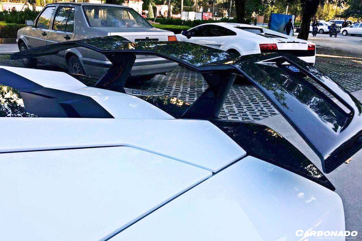 2011-2021 Lamborghini Aventador LP700 LP740 Coupe/Roadster DC Style Carbon Fiber Trunck Spolier - Carbonado Aero