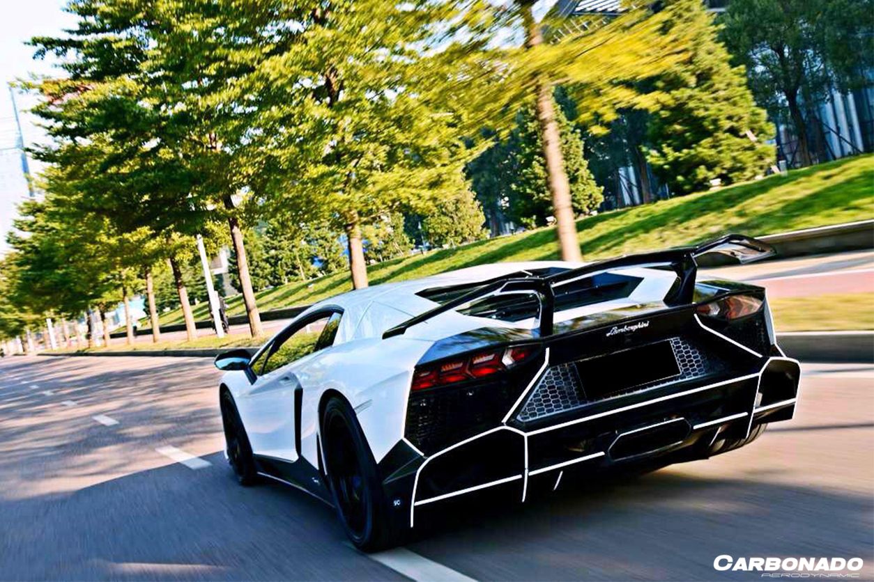 2011-2022 Lamborghini Aventador LP700 LP750 LP740 LP720 LP780 Coupe & Roadster DC Style Carbon Fiber Trunck Spolier - Carbonado