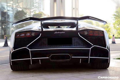 2011-2021 Lamborghini Aventador LP700 LP740 Coupe/Roadster DC Style Carbon Fiber Trunck Spolier - Carbonado Aero