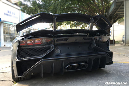 2011-2021 Lamborghini Aventador LP700 LP740 Coupe/Roadster DC Style Carbon Fiber Trunck Spolier - Carbonado Aero
