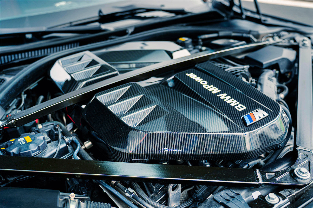 2021-UP BMW M3 G80 M4 G82 G83 DRY Carbon Fiber Engine Cover - DarwinPRO Aerodynamics