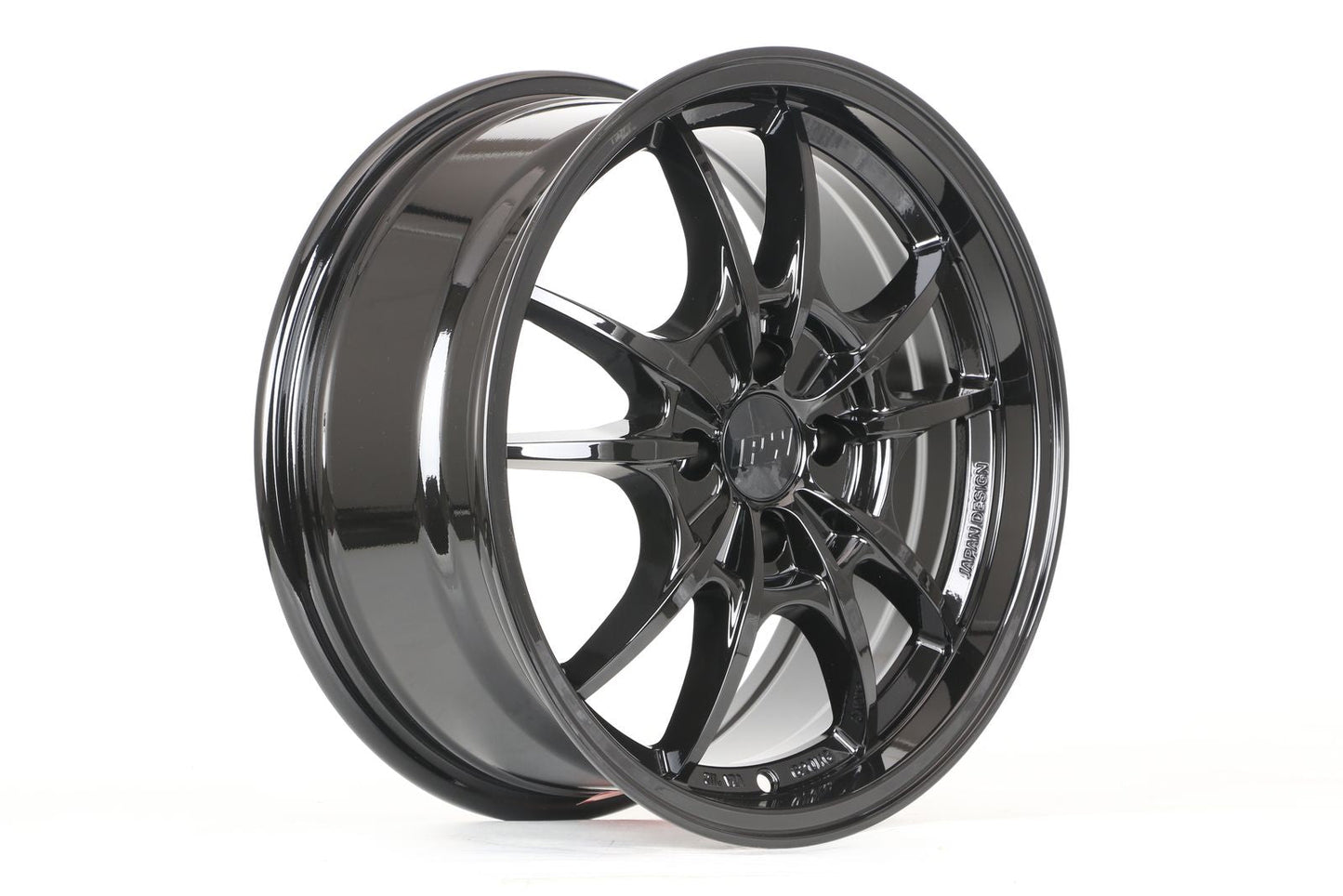 E016 Gloss Black 17x7.5 ET35 5x114.3 - Square Set (4 Wheels)