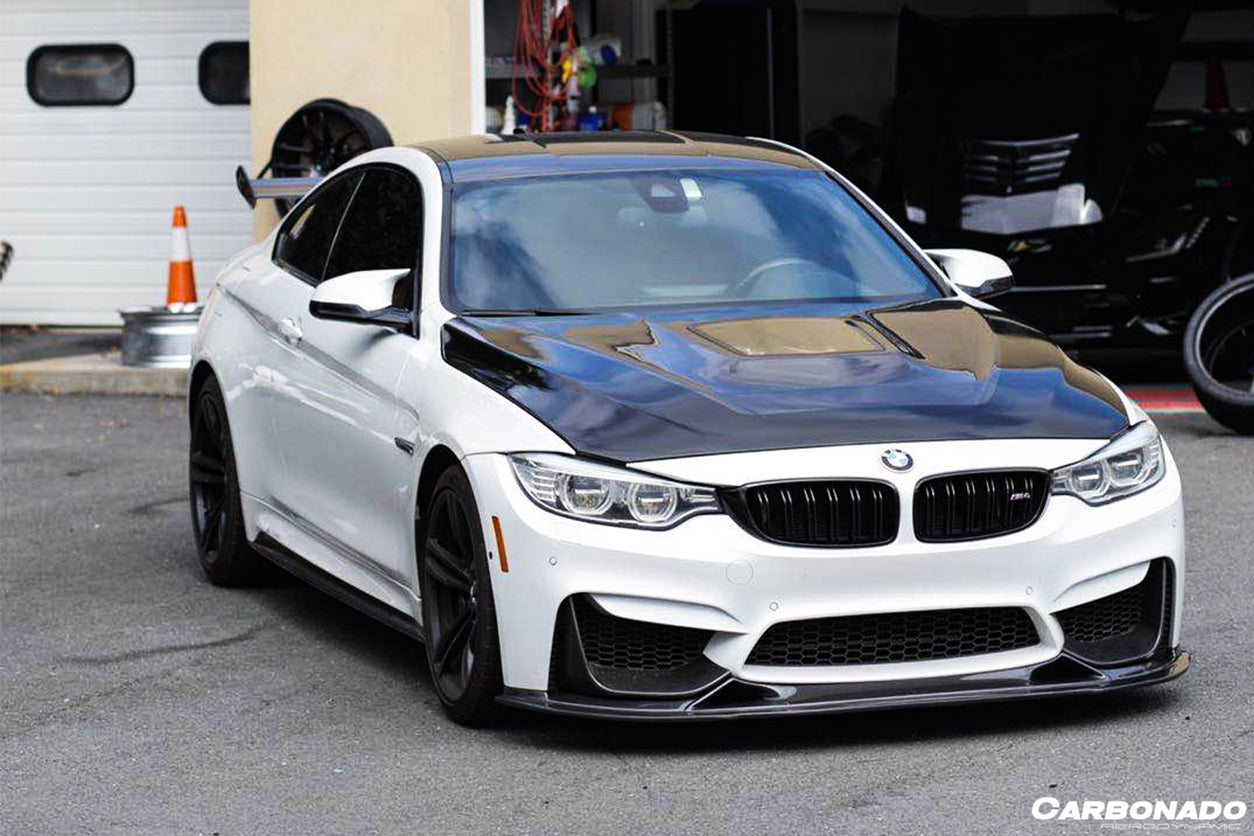 2014-2020 BMW M3 F80 & M4 F82 BS Style Carbon Fiber Front Lip - Carbonado