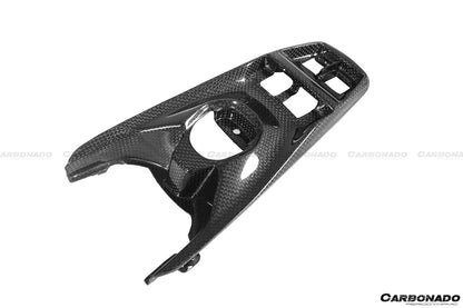 2015-2020 Ferrari 488 GTB/Spyder Dry Carbon Fiber Bridge Support &amp; Windows Switches Panel - Carbonado Aero