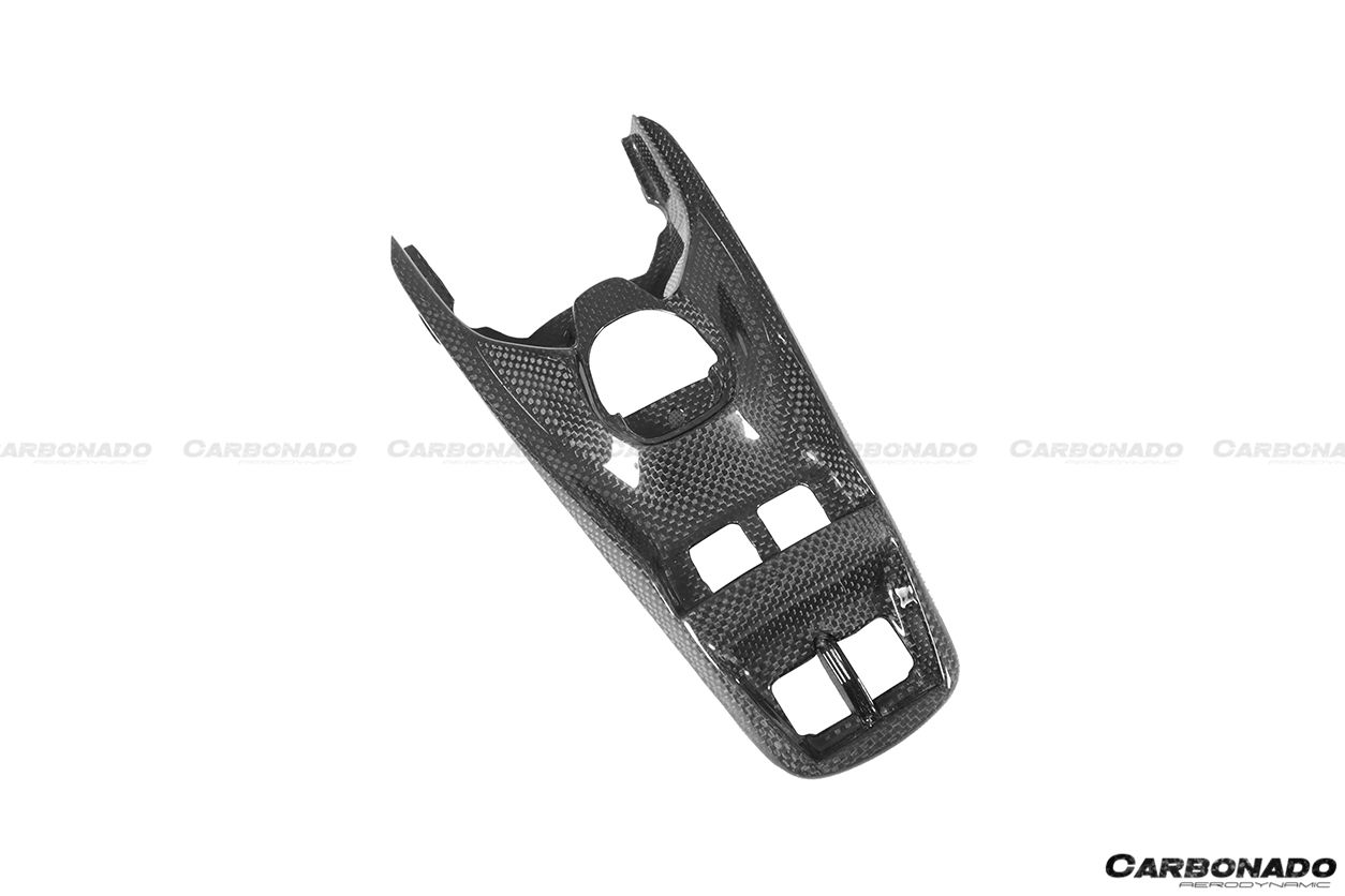 2015-2020 Ferrari 488 GTB/Spyder Dry Carbon Fiber Bridge Support &amp; Windows Switches Panel - Carbonado Aero