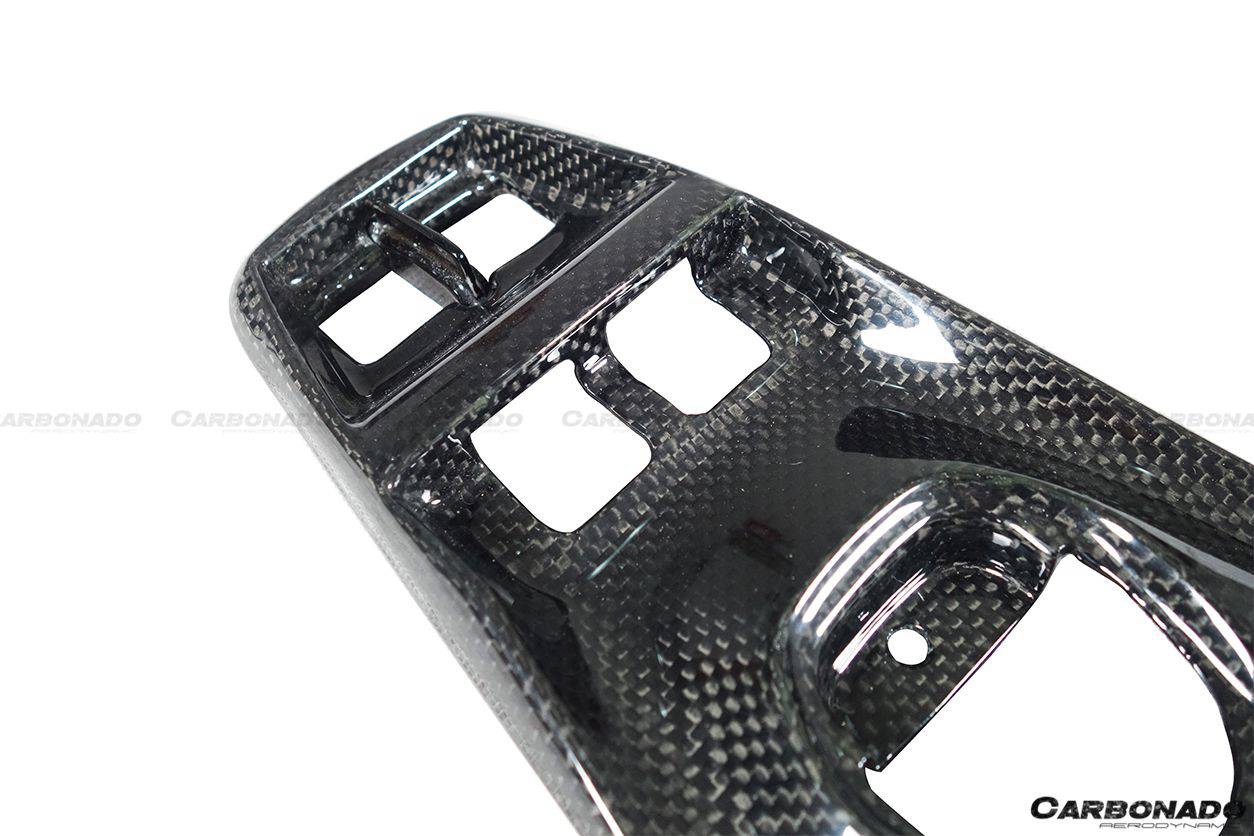 2015-2020 Ferrari 488 GTB/Spyder Dry Carbon Fiber Bridge Support &amp; Windows Switches Panel - Carbonado Aero