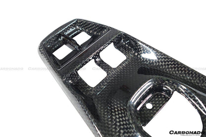2015-2020 Ferrari 488 GTB/Spyder Dry Carbon Fiber Bridge Support &amp; Windows Switches Panel - Carbonado Aero