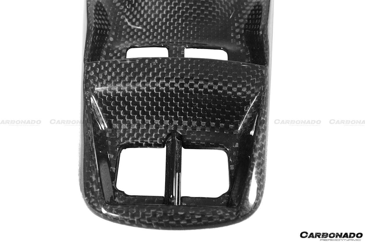 2015-2020 Ferrari 488 GTB/Spyder Dry Carbon Fiber Bridge Support &amp; Windows Switches Panel - Carbonado Aero