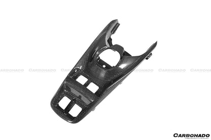2015-2020 Ferrari 488 GTB/Spyder Dry Carbon Fiber Bridge Support &amp; Windows Switches Panel - Carbonado Aero