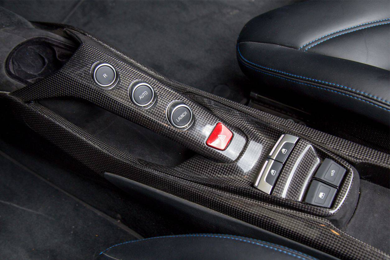 2015-2020 Ferrari 488 GTB & Spider Dry Carbon Fiber Bridge Support Windows Switches Panel - Carbonado