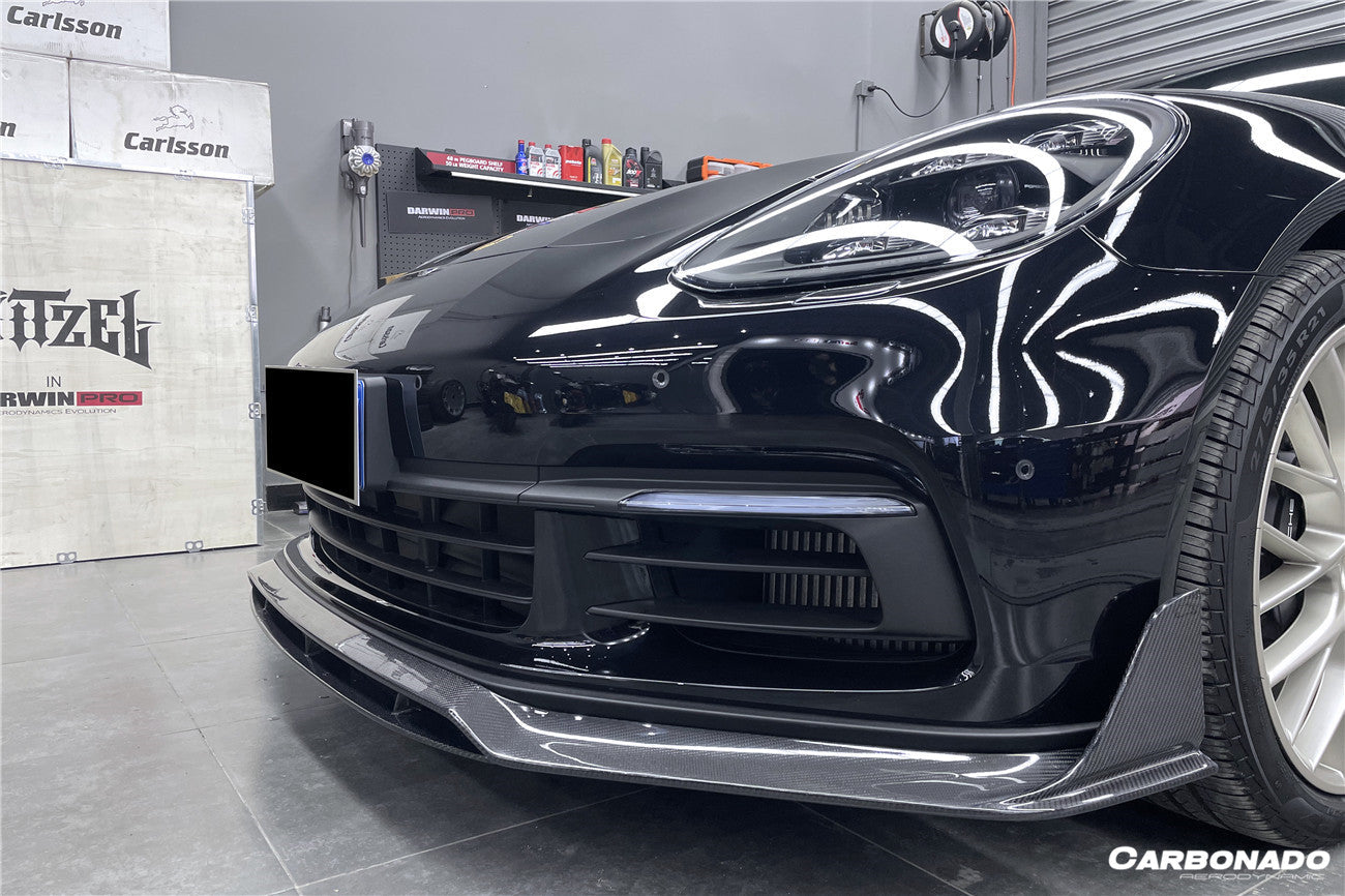 2017-2023 Porsche Panamera 971 4/4S/GTS/Turbo S OD Style Front Lip - Carbonado